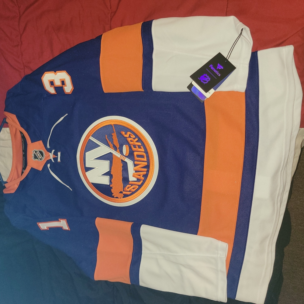 New York Islanders Blue and Orange Jersey